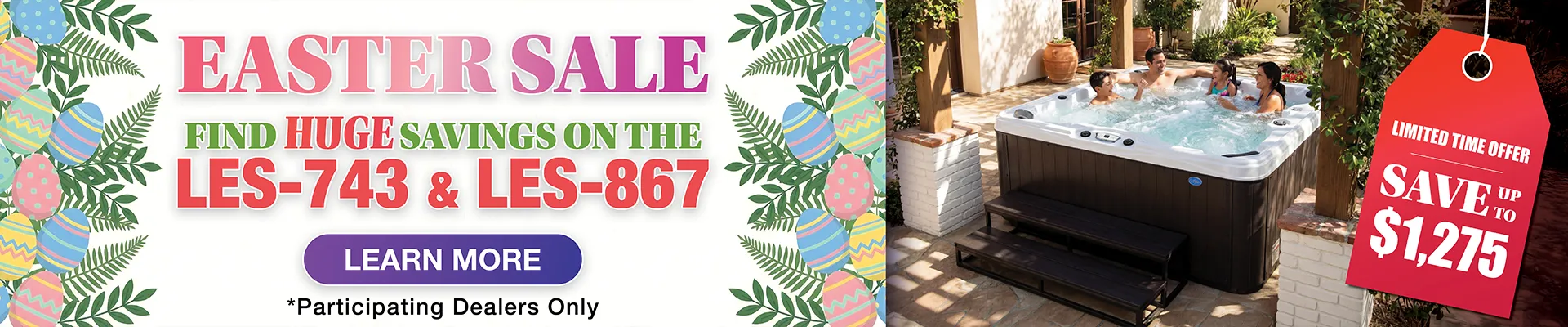 Calspas hot tub being used in a family setting - Mill Villen