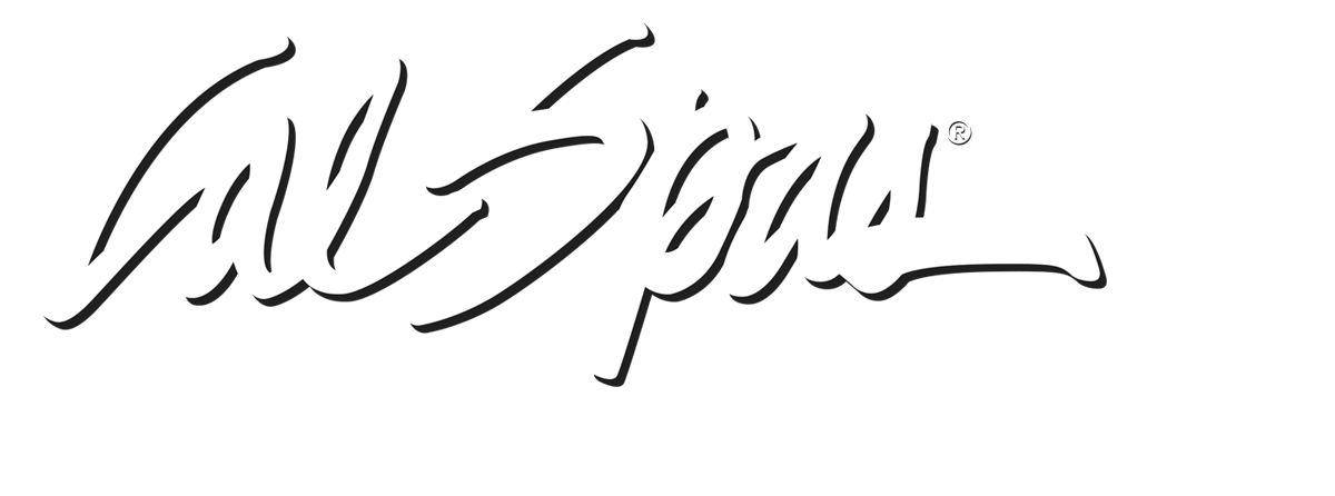 Calspas White logo hot tubs spas for sale Mill Villen